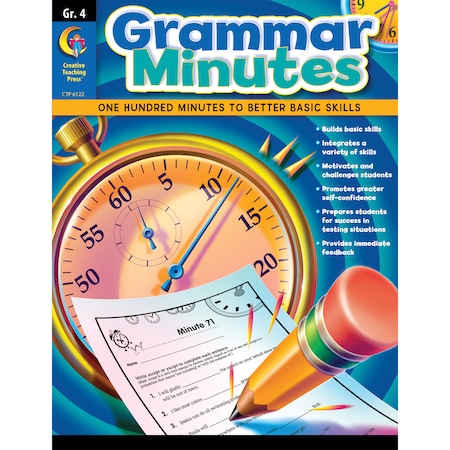 Creative Teaching Press Grammar Minutes Workbook, Grade 4 6122